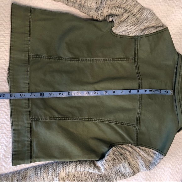 MERONA Olive Moto jacket with hood. SZ M - Picture 4 of 6